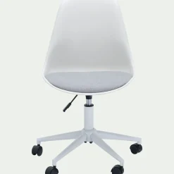 Table Et Chaise Enfant*alinea Chaise de bureau dactylo en tissu à roulettes - Blanc