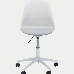 Table Et Chaise Enfant*alinea Chaise de bureau dactylo en tissu à roulettes - Blanc