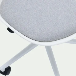 Table Et Chaise Enfant*alinea Chaise de bureau dactylo en tissu à roulettes - Blanc