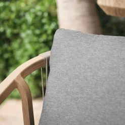 Chaise De Jardin*alinea Chaise de jardin avec accoudoirs en aluminium effet bois - gris