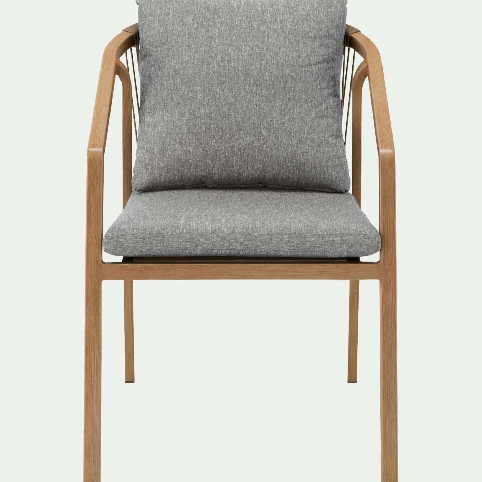 Chaise De Jardin*alinea Chaise de jardin avec accoudoirs en aluminium effet bois - gris