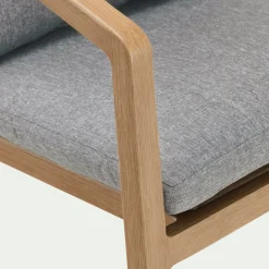 Chaise De Jardin*alinea Chaise de jardin avec accoudoirs en aluminium effet bois - gris