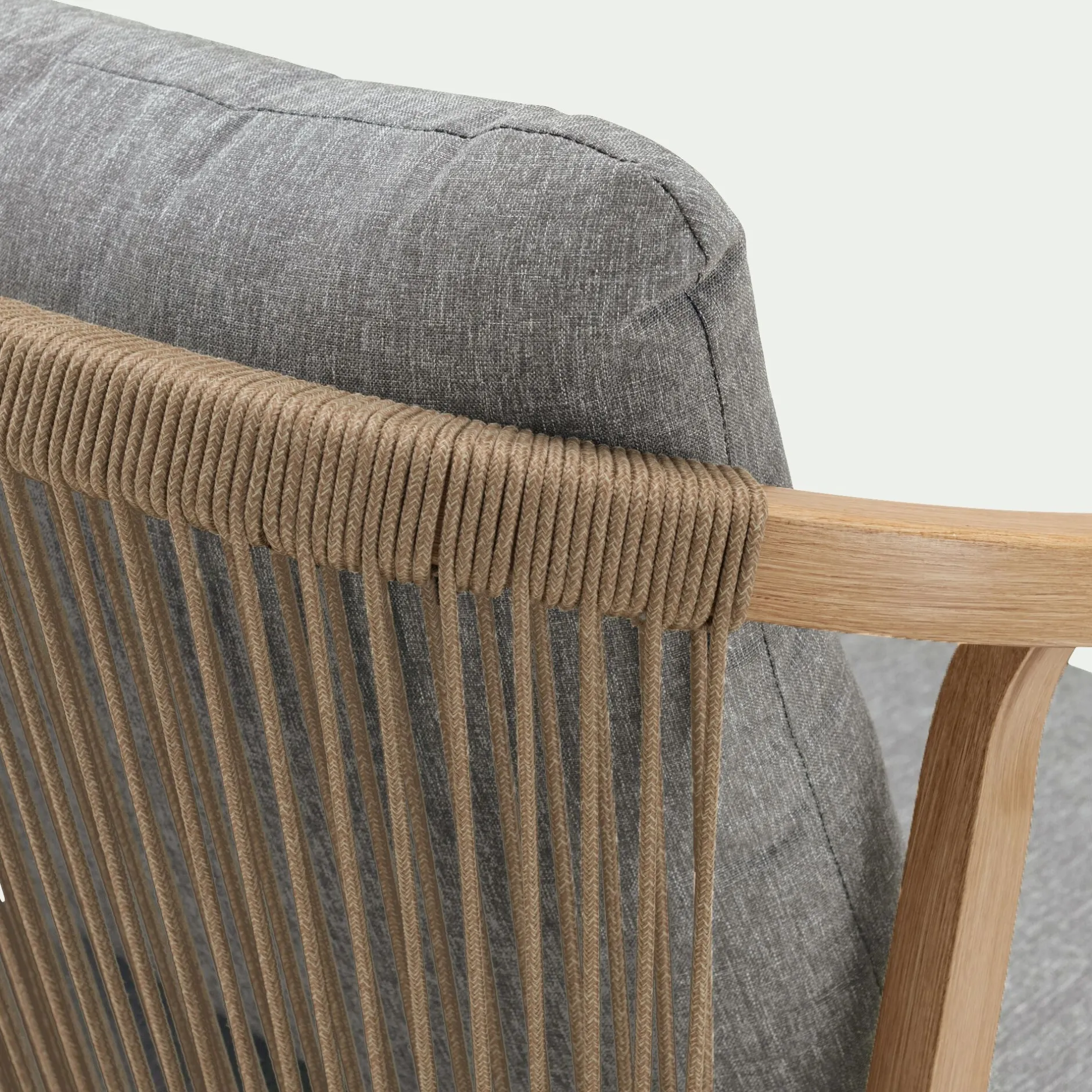 Chaise De Jardin*alinea Chaise de jardin avec accoudoirs en aluminium effet bois - gris