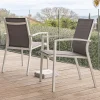 Chaise De Jardin*alinea Chaise de jardin avec accoudoirs en aluminium - gris