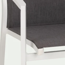 Chaise De Jardin*alinea Chaise de jardin avec accoudoirs en aluminium - gris