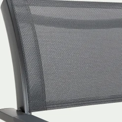 Chaise De Jardin*alinea Chaise de jardin avec accoudoirs en aluminium et textilène - Gris