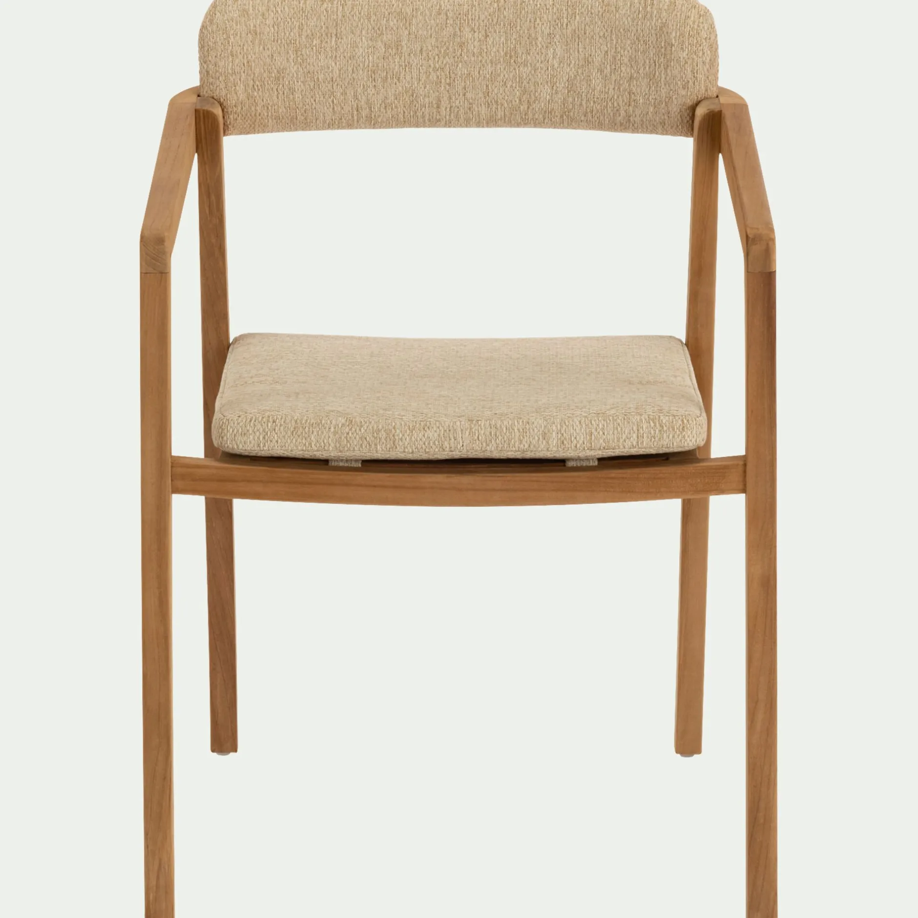 Chaise De Jardin*alinea Chaise de jardin avec accoudoirs en teck massif - Bois foncé