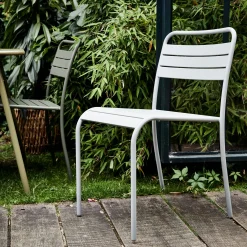 Chaise De Jardin*alinea Chaise de jardin empilable en acier - gris vesuve Gris vésuve