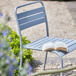 Chaise De Jardin*alinea Chaise de jardin empilable en acier - gris vesuve Gris vésuve