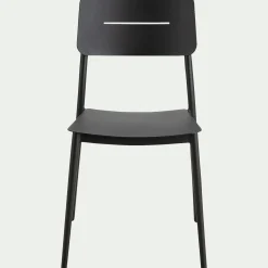 Chaise De Jardin|Chaise De Salle À Manger*alinea Chaise de jardin empilable en aluminium - Noir