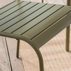 Chaise De Jardin*alinea Chaise de jardin empilable en acier - kaki Vert