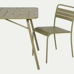 Chaise De Jardin*alinea Chaise de jardin empilable en acier - kaki Vert