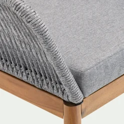 Chaise De Jardin*alinea Chaise de jardin en acier et corde - gris