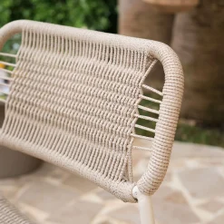 Chaise De Jardin*alinea Chaise de jardin en acier et cordage - beige