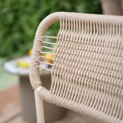 Chaise De Jardin*alinea Chaise de jardin en acier et cordage - beige