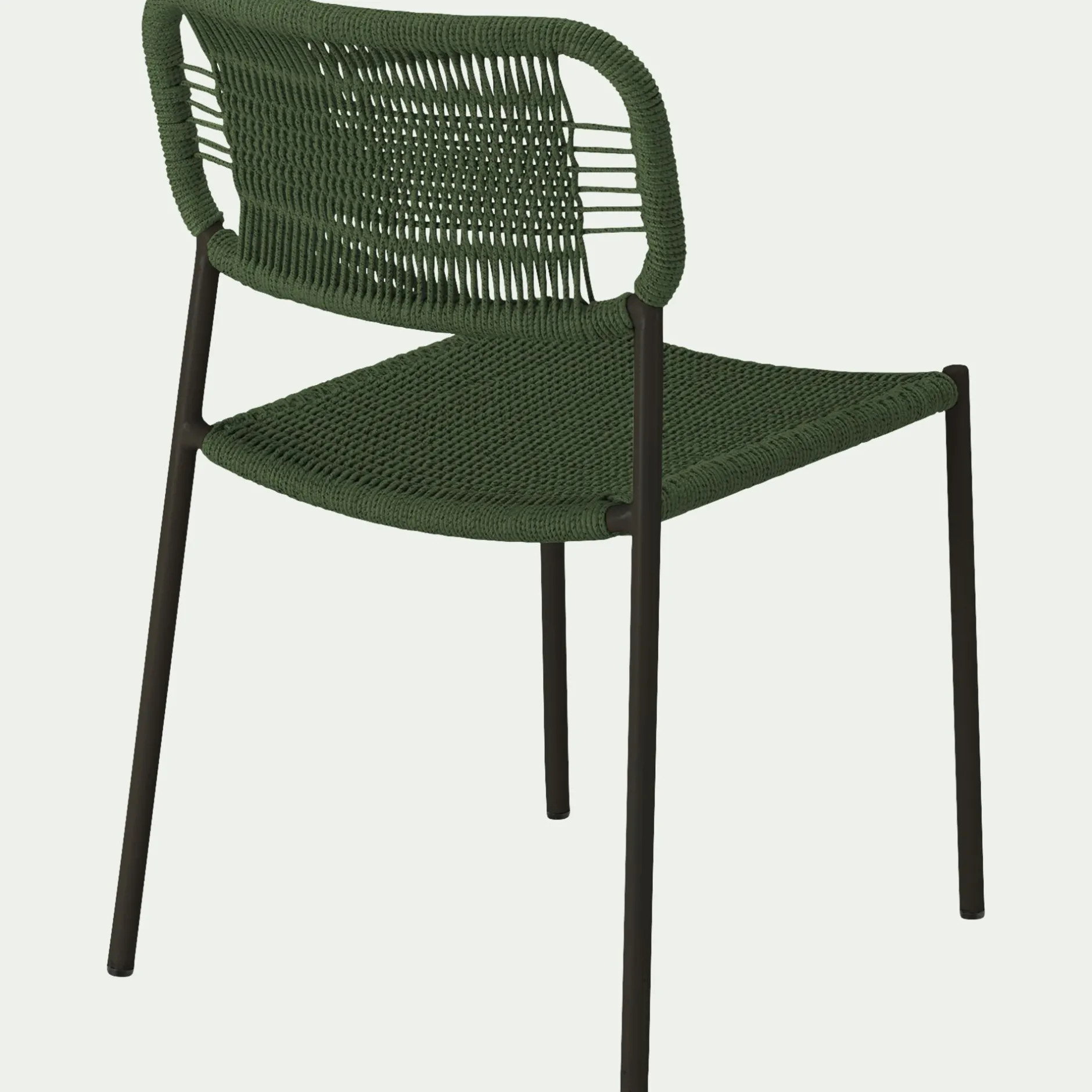 Chaise De Jardin*alinea Chaise de jardin en acier et cordage - vert
