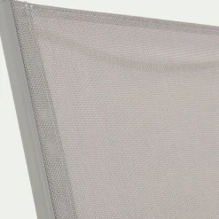 Chaise De Jardin*alinea Chaise de jardin pliante en acier et textilène - vésuve Gris