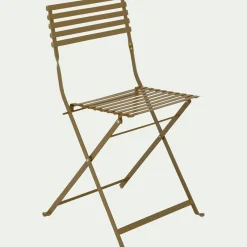 Chaise De Jardin*alinea Chaise de jardin pliante en acier - Jaune alep