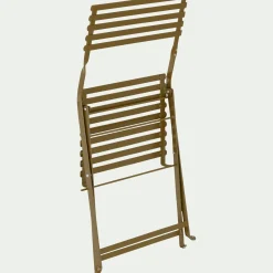 Chaise De Jardin*alinea Chaise de jardin pliante en acier - Jaune alep
