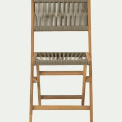 Chaise De Jardin*alinea Chaise de jardin pliante en acacia et corde - Bois clair