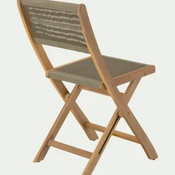 Chaise De Jardin*alinea Chaise de jardin pliante en acacia et corde - Bois clair