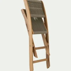 Chaise De Jardin*alinea Chaise de jardin pliante en acacia et corde - Bois clair