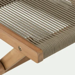 Chaise De Jardin*alinea Chaise de jardin pliante en acacia et corde - Bois clair