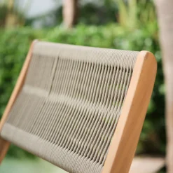 Chaise De Jardin*alinea Chaise de jardin pliante en acacia et corde - Bois clair