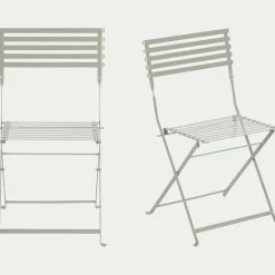 Chaise De Jardin*alinea Chaise de jardin pliante en acier - olivier Vert