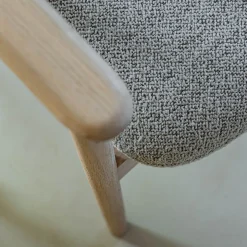 Chaise De Salle À Manger*alinea Chaise de repas avec accoudoirs en tissu - Gris