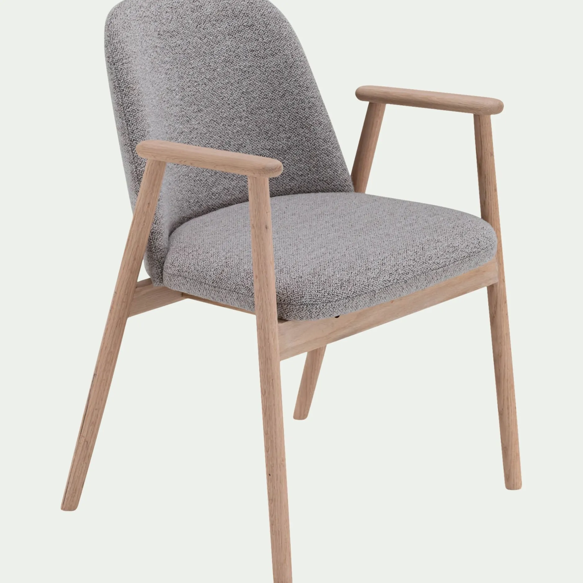 Chaise De Salle À Manger*alinea Chaise de repas avec accoudoirs en tissu - Gris