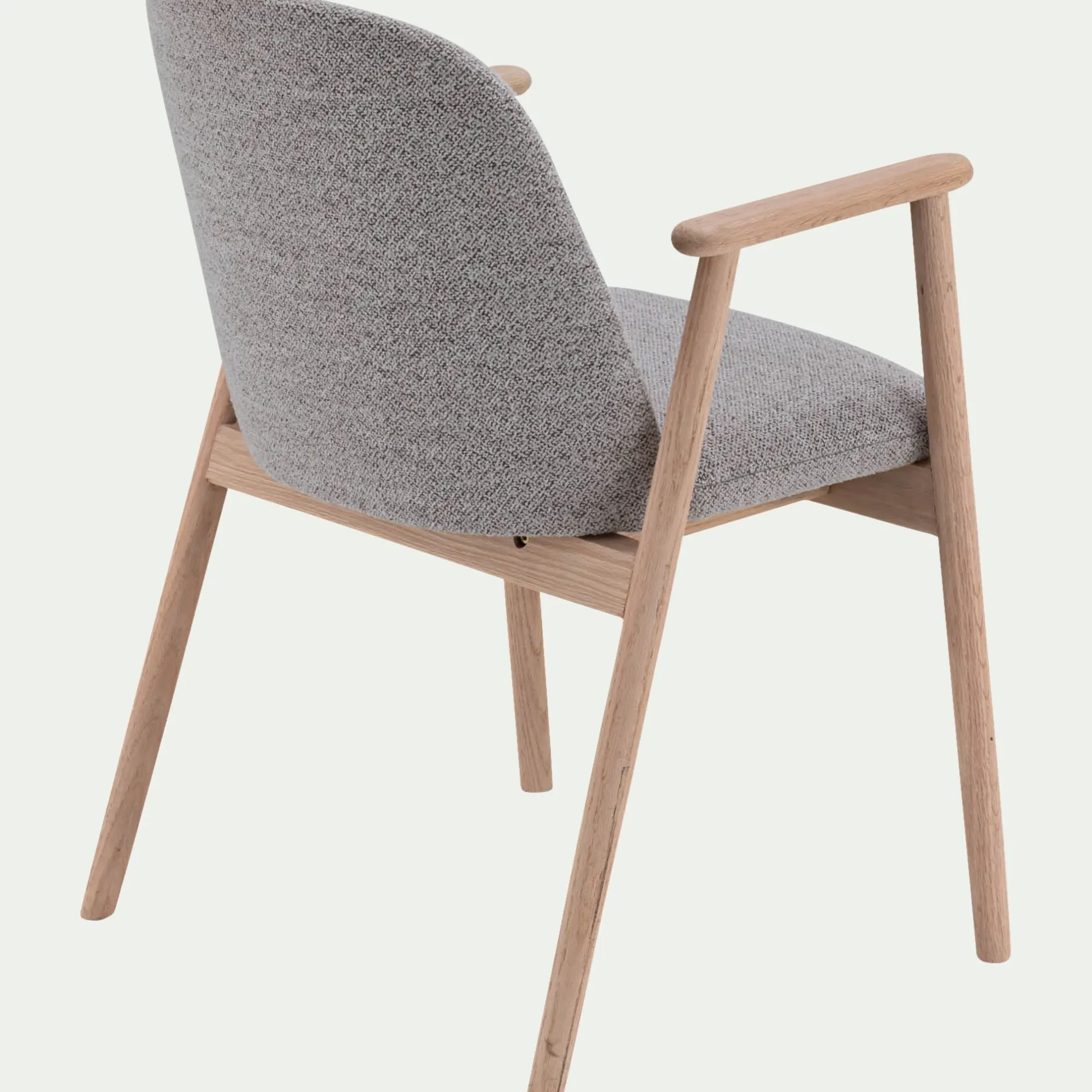 Chaise De Salle À Manger*alinea Chaise de repas avec accoudoirs en tissu - Gris