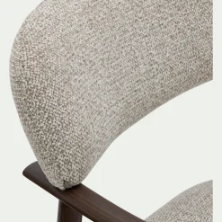 Chaise De Salle À Manger*alinea Chaise de repas avec accoudoirs en tissu et acier - Gris