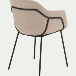 Chaise De Salle À Manger*alinea Chaise de repas avec accoudoirs en tissu - alpilles Beige