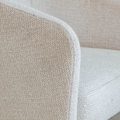 Chaise De Salle À Manger*alinea Chaise de repas contemporaine avec accoudoirs en tissu - Beige