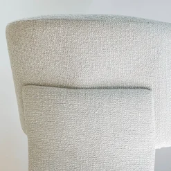 Chaise De Salle À Manger*alinea Chaise de repas contemporaine avec accoudoirs en tissu - Beige