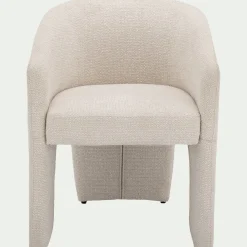 Chaise De Salle À Manger*alinea Chaise de repas contemporaine avec accoudoirs en tissu - Beige