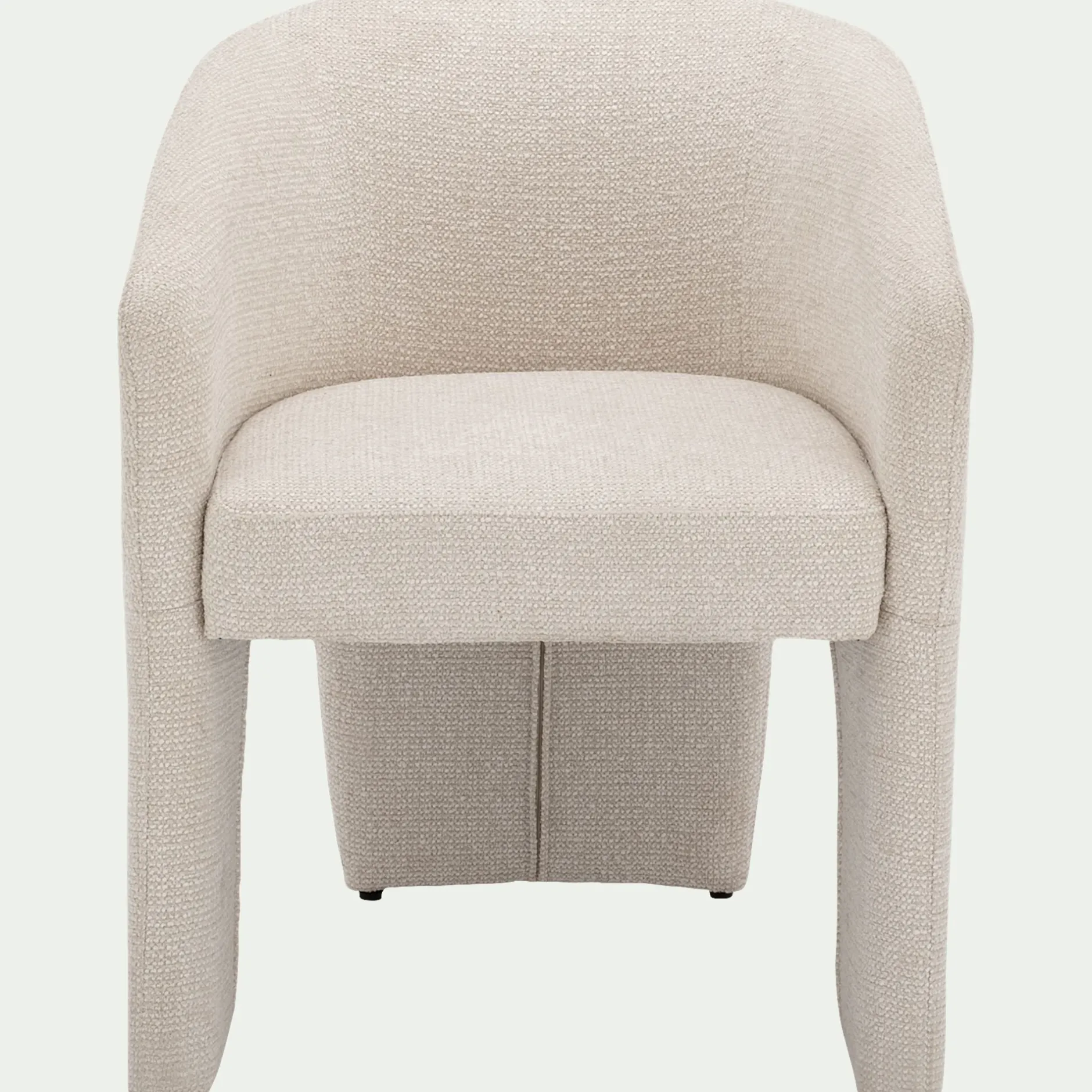 Chaise De Salle À Manger*alinea Chaise de repas contemporaine avec accoudoirs en tissu - Beige