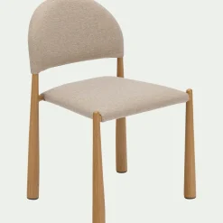 Chaise De Salle À Manger*alinea Chaise de repas contemporaine en tissu - Beige