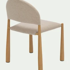 Chaise De Salle À Manger*alinea Chaise de repas contemporaine en tissu - Beige