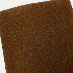 Chaise De Salle À Manger*alinea Chaise de repas en tissu bouclette rasé - brun chataignier Marron