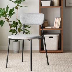 Chaise De Salle À Manger*alinea Chaise de repas en tissu - Gris