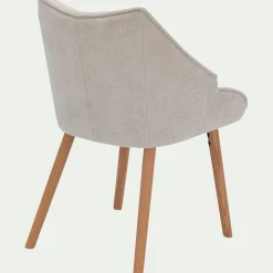 Chaise De Salle À Manger*alinea Chaise de repas en tissu - écru Blanc