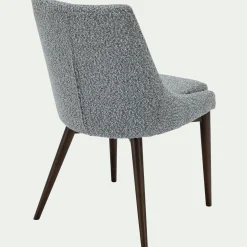 Chaise De Salle À Manger*alinea Chaise de repas en tissu bouclette rasé - clair Gris