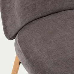 Chaise De Salle À Manger*alinea Chaise de repas en tissu et chêne - ardoise Gris