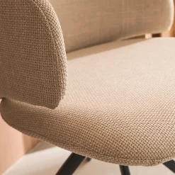 Chaise De Salle À Manger*alinea Chaise de repas pivotante en tissu - Beige