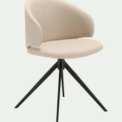 Chaise De Salle À Manger*alinea Chaise de repas pivotante en tissu - Beige