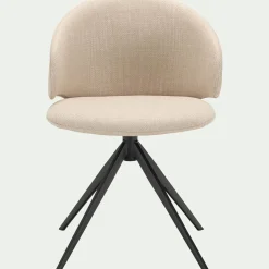 Chaise De Salle À Manger*alinea Chaise de repas pivotante en tissu - Beige