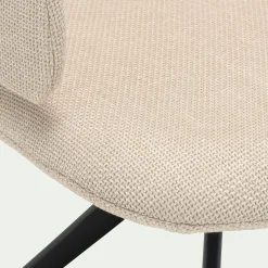 Chaise De Salle À Manger*alinea Chaise de repas pivotante en tissu - Beige