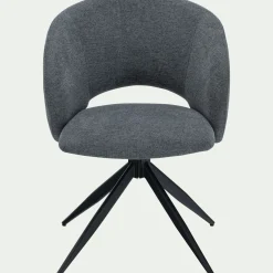 Chaise De Salle À Manger*alinea Chaise de repas pivotante avec accoudoirs en tissu - Gris